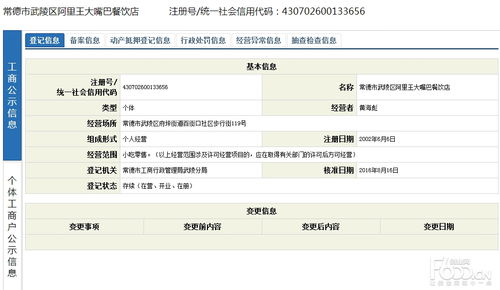 常德市武陵區阿里王大嘴巴餐飲店資質查詢,阿里王大嘴巴特許經營資格認證 f600品牌加盟網